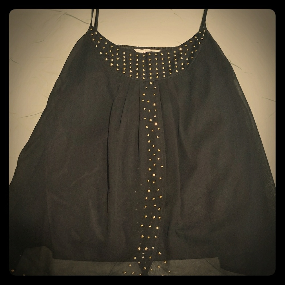 Black/ gold accent top